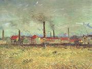 Vincent Van Gogh Factories at Asnieres Seen from the Quai de Clichy (nn04) oil painting artist